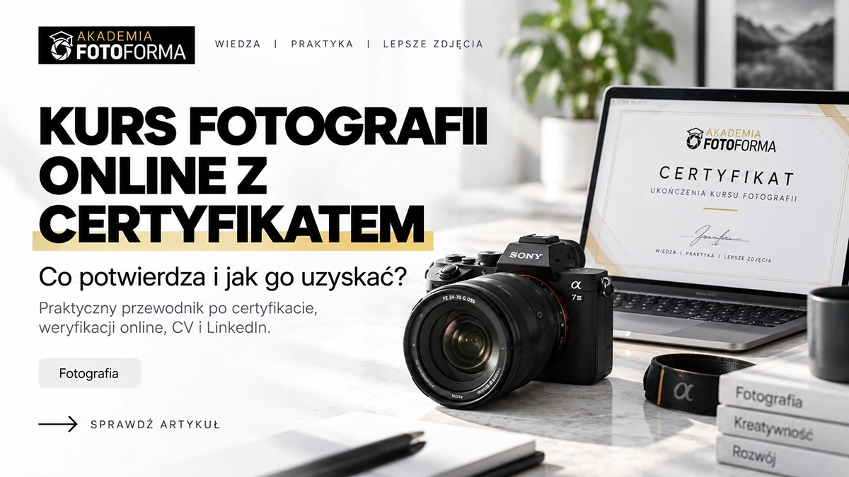 kurs fotografii z certyfikatem ukończenia