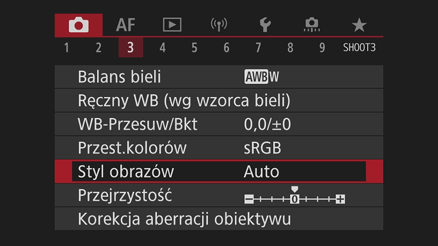 styl obrazu ekspozycja w fotografii