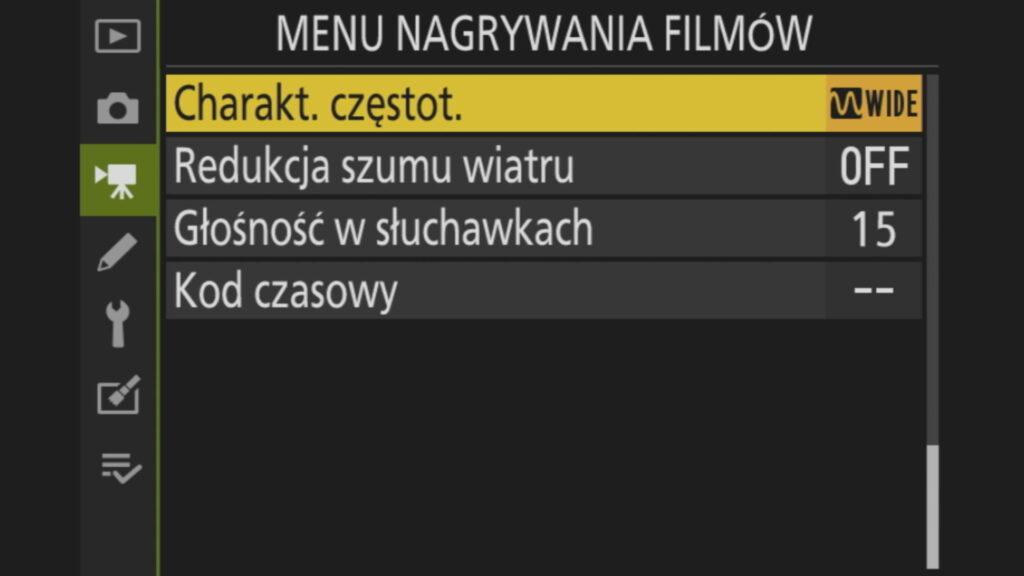 Nikon Z5 nagrywanie wideo