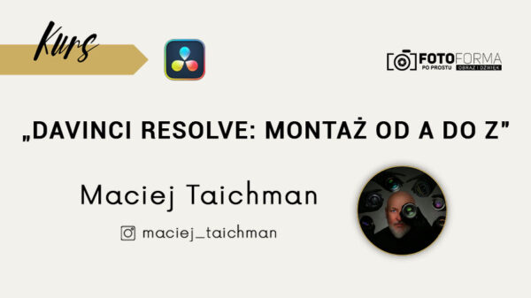 davinci resolve kurs montażu