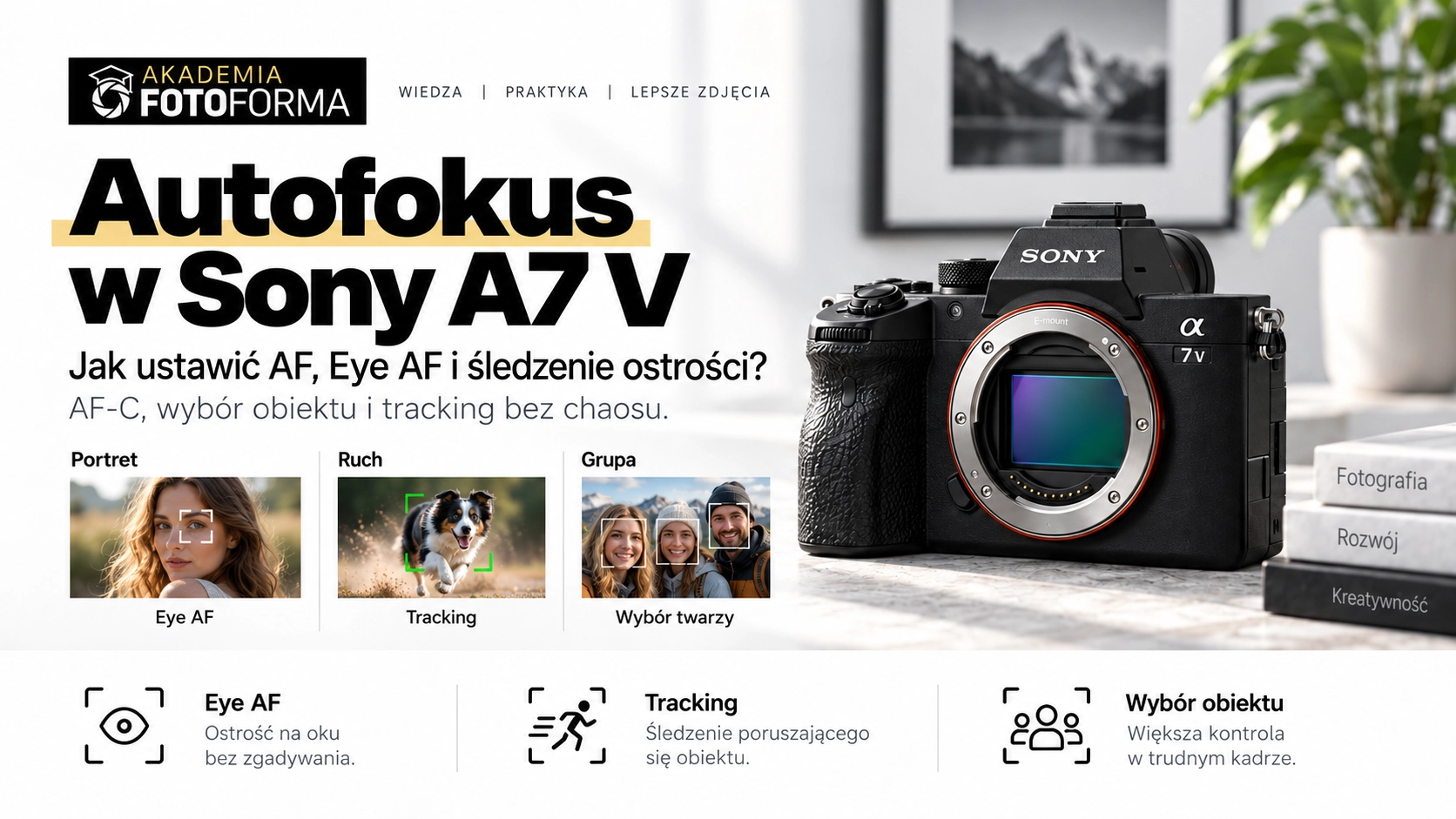 Autofokus w Sony A7 V ustawienia